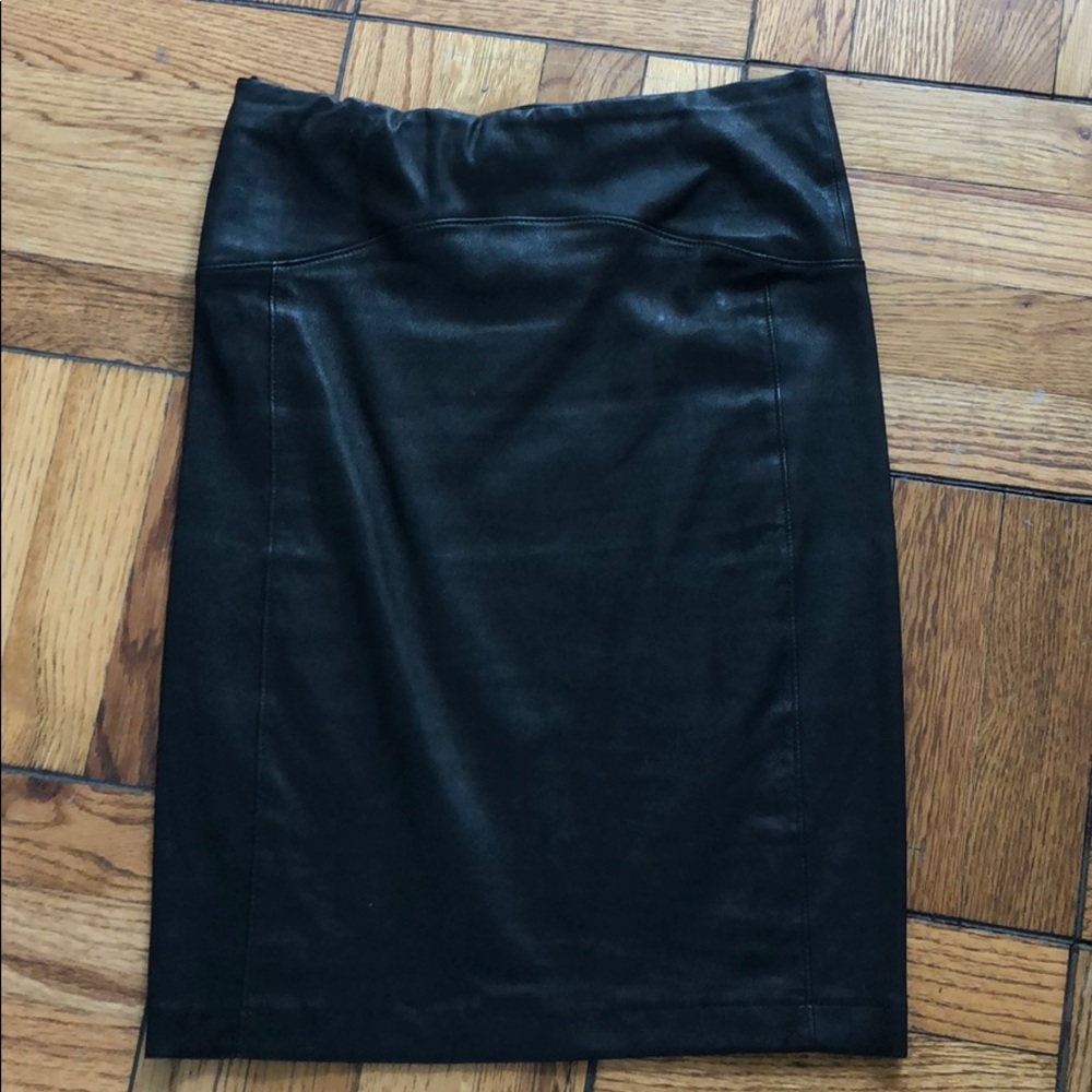 Stouls GILDA leather black Pencil skirt